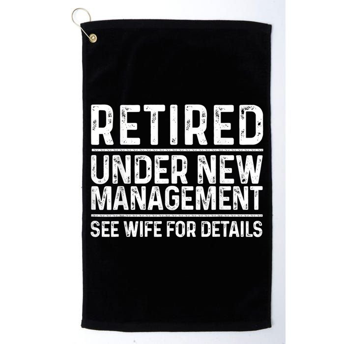 Funny Retirement Design Men Dad Retiring Party Humor Lovers Golf Towel