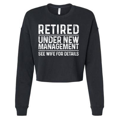 Funny Retirement Design Men Dad Retiring Party Humor Lovers Cropped Pullover Crew