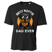 Funny Rottweiler Dad Design For Grandpa Rottie Dad Quote Cooling Performance Crew T-Shirt