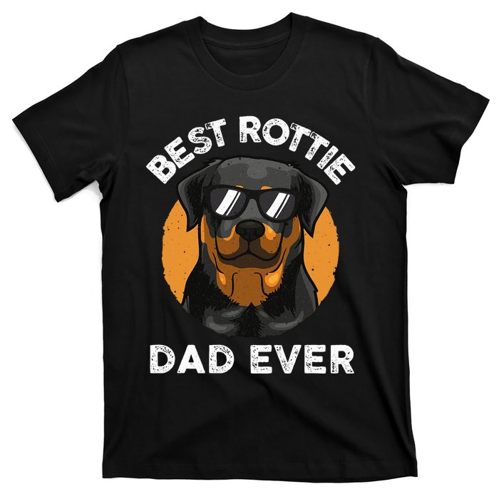 Funny Rottweiler Dad Design For Grandpa Rottie Dad Quote T-Shirt