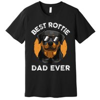 Funny Rottweiler Dad Design For Grandpa Rottie Dad Quote Premium T-Shirt