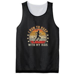 Funny Runner Dad Running Dad I Run To Keep Up With My Mesh Reversible Basketball Jersey Tank