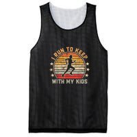 Funny Runner Dad Running Dad I Run To Keep Up With My Mesh Reversible Basketball Jersey Tank