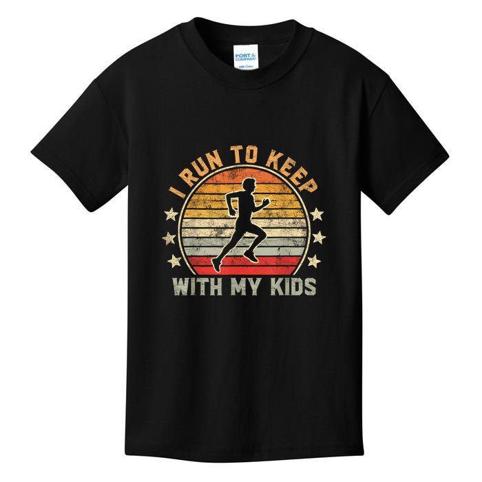 Funny Runner Dad Running Dad I Run To Keep Up With My Kids T-Shirt