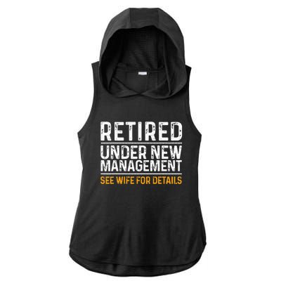 Funny Retirement Design Men Dad Retiring Party Humor Lovers Ladies PosiCharge Tri-Blend Wicking Draft Hoodie Tank