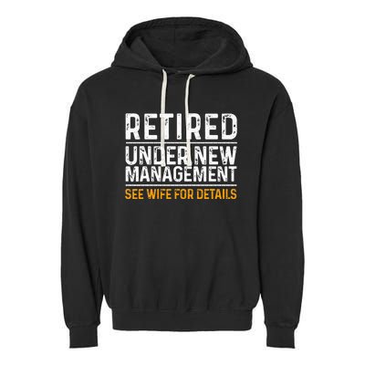 Funny Retirement Design Men Dad Retiring Party Humor Lovers Garment-Dyed Fleece Hoodie