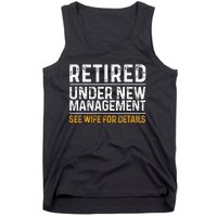 Funny Retirement Design Men Dad Retiring Party Humor Lovers Tank Top