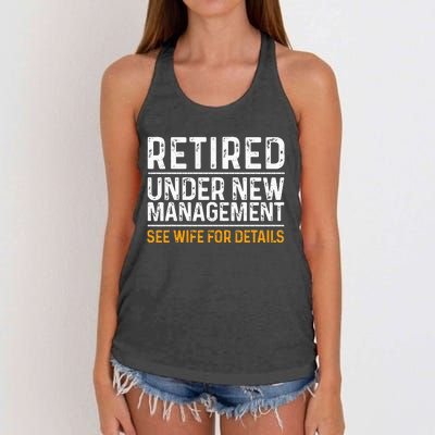 Funny Retirement Design Men Dad Retiring Party Humor Lovers Women's Knotted Racerback Tank