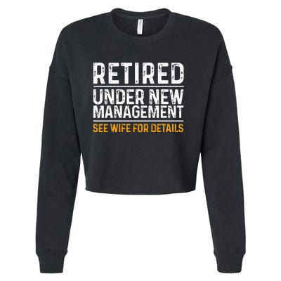 Funny Retirement Design Men Dad Retiring Party Humor Lovers Cropped Pullover Crew