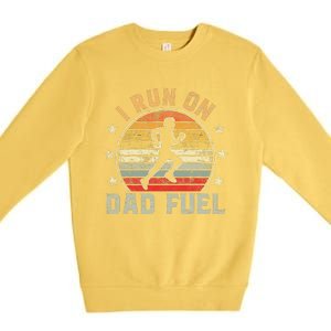 Funny Runner Dad Running Dad I Run On Dad Fuel Premium Crewneck Sweatshirt