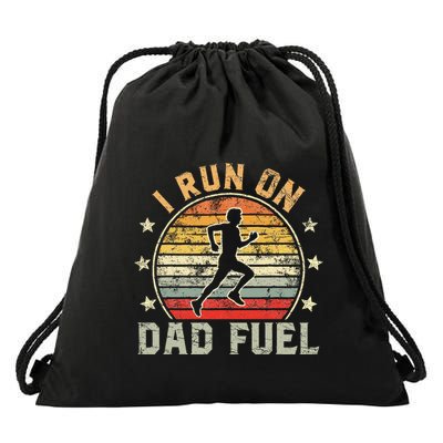 Funny Runner Dad Running Dad I Run On Dad Fuel Drawstring Bag