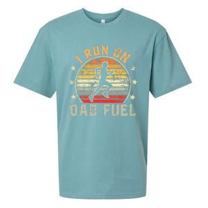 Funny Runner Dad Running Dad I Run On Dad Fuel Sueded Cloud Jersey T-Shirt