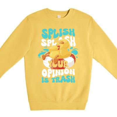 Funny Rubber Ducky Saying Rubber Duckie Rubber Duck Great Gift Premium Crewneck Sweatshirt