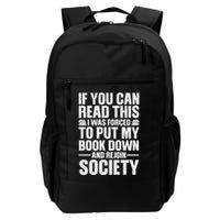 Funny Reading Design For Men Women Book Nerd Reading Lovers Daily Commute Backpack