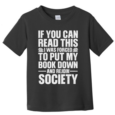 Funny Reading Design For Men Women Book Nerd Reading Lovers Toddler T-Shirt