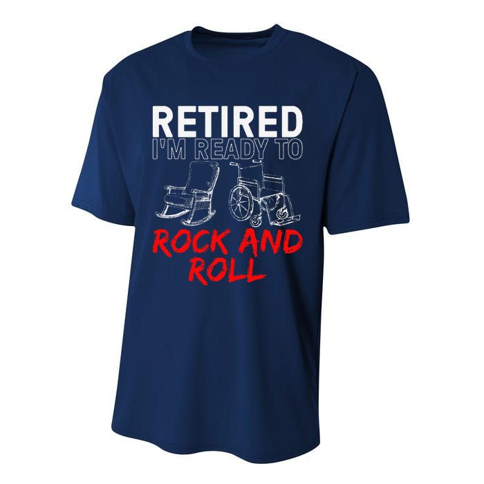 Funny Retirement Design For Retired Retirement Performance Sprint T-Shirt