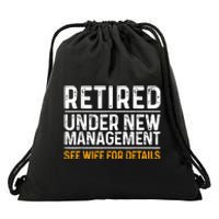 Funny Retirement Design  Dad Retiring Party Humor Lovers Drawstring Bag