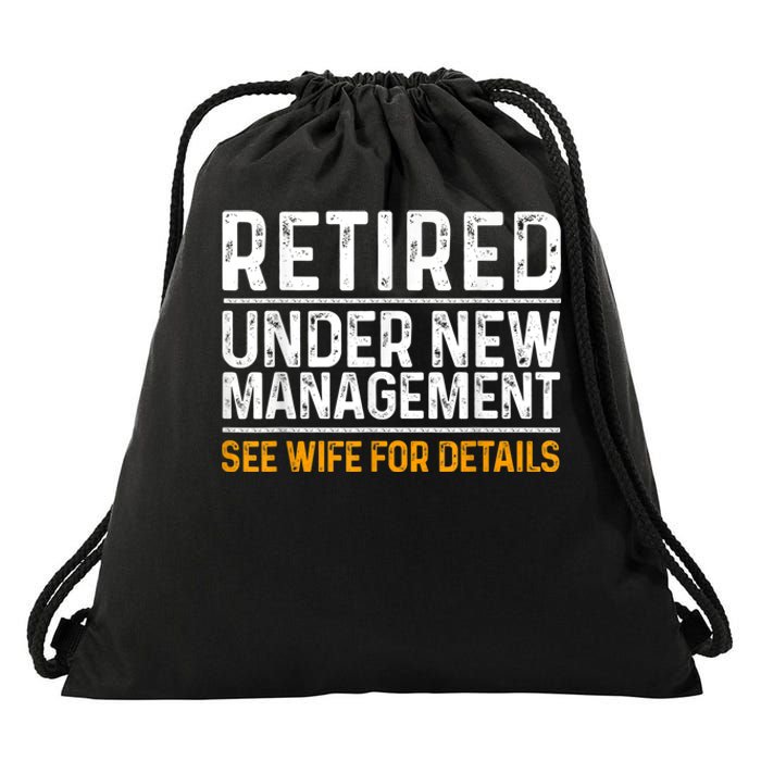 Funny Retirement Design  Dad Retiring Party Humor Lovers Drawstring Bag