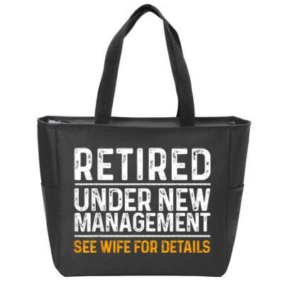 Funny Retirement Design  Dad Retiring Party Humor Lovers Zip Tote Bag