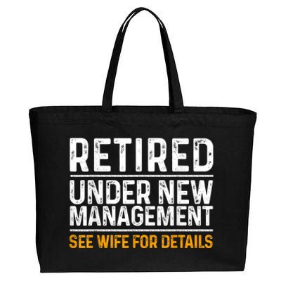 Funny Retirement Design  Dad Retiring Party Humor Lovers Cotton Canvas Jumbo Tote