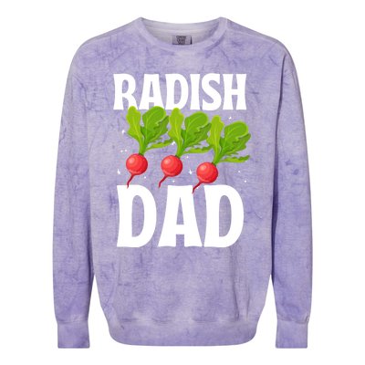 Funny Radish Dad Vegetable Fathers' Day Gardener Lover Meaningful Gift Colorblast Crewneck Sweatshirt