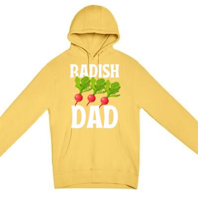 Funny Radish Dad Vegetable Fathers' Day Gardener Lover Meaningful Gift Premium Pullover Hoodie