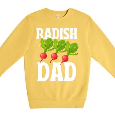 Funny Radish Dad Vegetable Fathers' Day Gardener Lover Meaningful Gift Premium Crewneck Sweatshirt