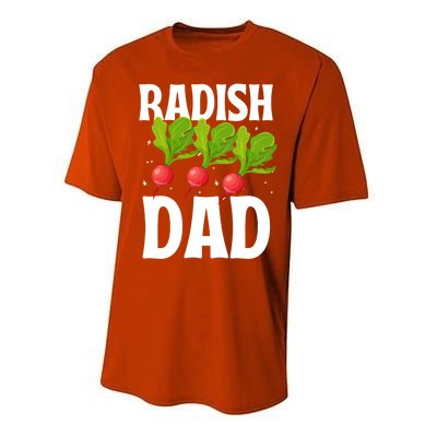 Funny Radish Dad Vegetable Fathers' Day Gardener Lover Meaningful Gift Performance Sprint T-Shirt