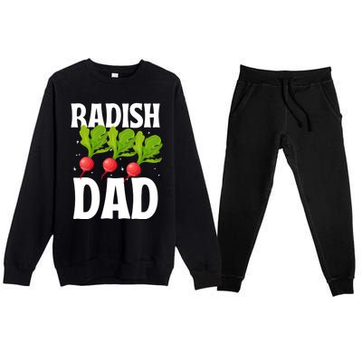 Funny Radish Dad Vegetable Fathers' Day Gardener Lover Meaningful Gift Premium Crewneck Sweatsuit Set