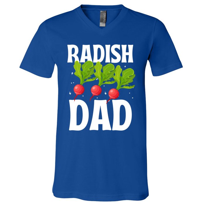 Funny Radish Dad Vegetable Fathers' Day Gardener Lover Meaningful Gift V-Neck T-Shirt