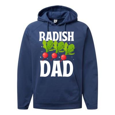 Funny Radish Dad Vegetable Fathers' Day Gardener Lover Meaningful Gift Performance Fleece Hoodie