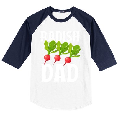 Funny Radish Dad Vegetable Fathers' Day Gardener Lover Meaningful Gift Baseball Sleeve Shirt