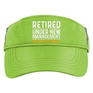 Funny Retirement Design Dad Retiring Party Humor Lovers Adult Drive Performance Visor