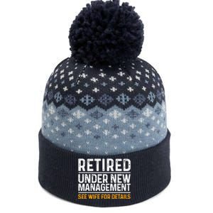 Funny Retirement Design Dad Retiring Party Humor Lovers The Baniff Cuffed Pom Beanie