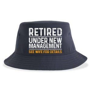 Funny Retirement Design Dad Retiring Party Humor Lovers Sustainable Bucket Hat