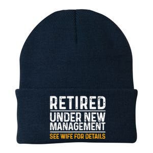 Funny Retirement Design Dad Retiring Party Humor Lovers Knit Cap Winter Beanie