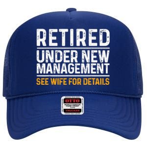 Funny Retirement Design Dad Retiring Party Humor Lovers High Crown Mesh Back Trucker Hat