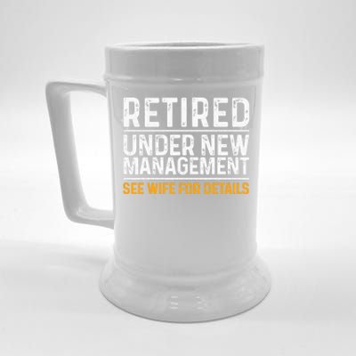 Funny Retirement Design Dad Retiring Party Humor Lovers Beer Stein