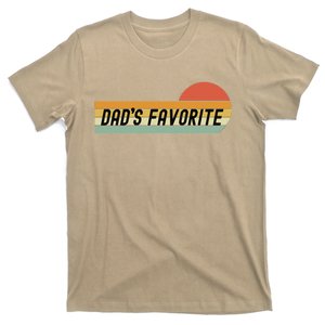 Funny Retro Dads Favorite Son Or Daughter Fathers Day T-Shirt