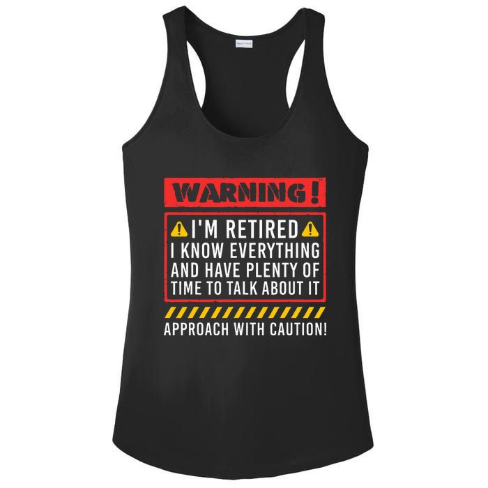 Funny Retirement Design For Retiree Retired Retire Ladies PosiCharge Competitor Racerback Tank