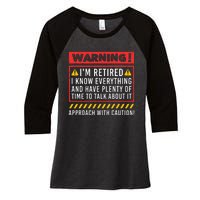 Funny Retirement Design For Retiree Retired Retire Women's Tri-Blend 3/4-Sleeve Raglan Shirt