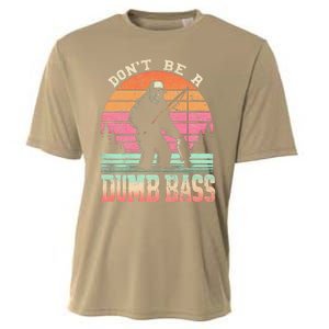 Funny Retro DonT Be A Dumb Bass Manfishing Sasquatch Cooling Performance Crew T-Shirt