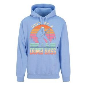 Funny Retro DonT Be A Dumb Bass Manfishing Sasquatch Unisex Surf Hoodie