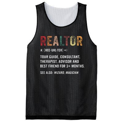 Funny Realtor Definition Realtor Life Real Estate Agent Mesh Reversible Basketball Jersey Tank