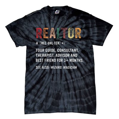 Funny Realtor Definition Realtor Life Real Estate Agent Tie-Dye T-Shirt