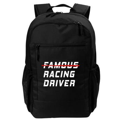 Famous racing driver funny quote for car and racing fans Backpack