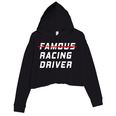 Famous racing driver funny quote for car and racing fans Crop Fleece Hoodie