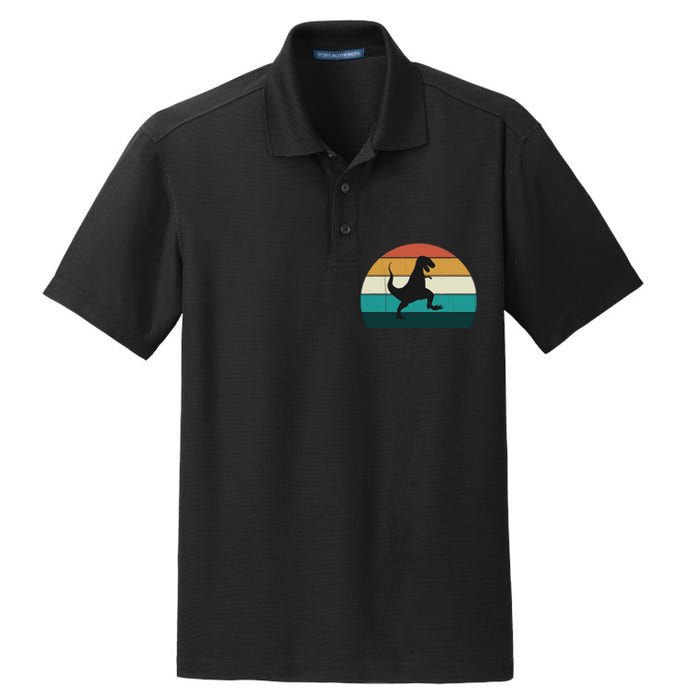 Funny Retro Dinosaur - Great Dino / T-Rex TRex Lovers Gift Dry Zone Grid Polo