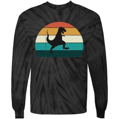 Funny Retro Dinosaur - Great Dino / T-Rex TRex Lovers Gift Tie-Dye Long Sleeve Shirt