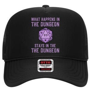 Funny RPG D20 Dungeon Game Gift High Crown Mesh Back Trucker Hat